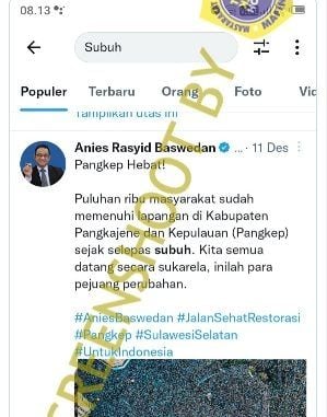 CEK FAKTA: Geger! Benarkah Pendukung Anies Baswedan Sampai ke Luar Negeri? (Turnbackhoax.id)