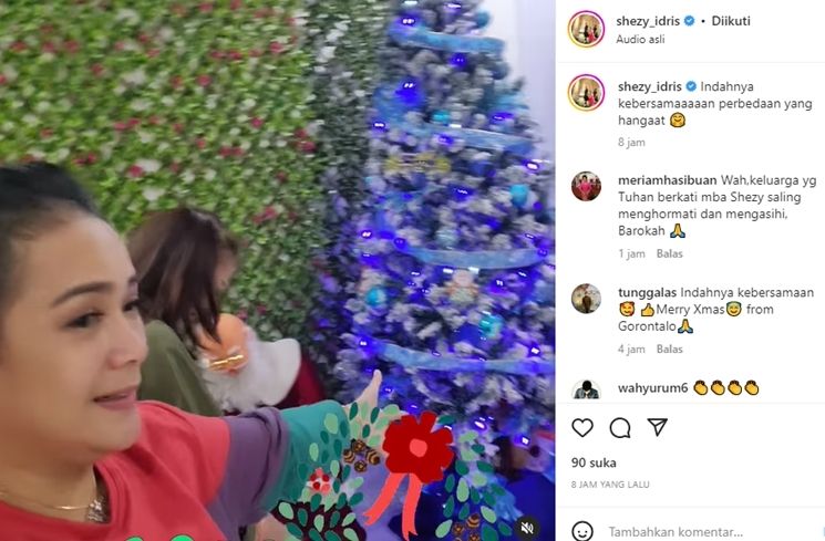 Artis Islam ikut rayakan Natal (Instagram/@shezy_idris)