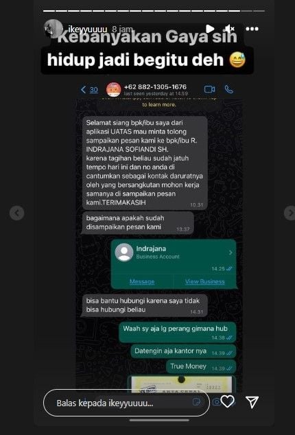 Raden Indrajana Sofiandi ternyata banyak utang (Instagram)