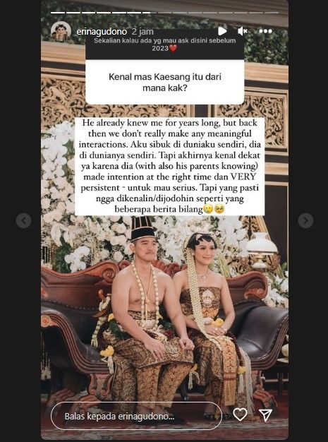 Erina Gudono dan Kaesang Pangarep (Instagram)