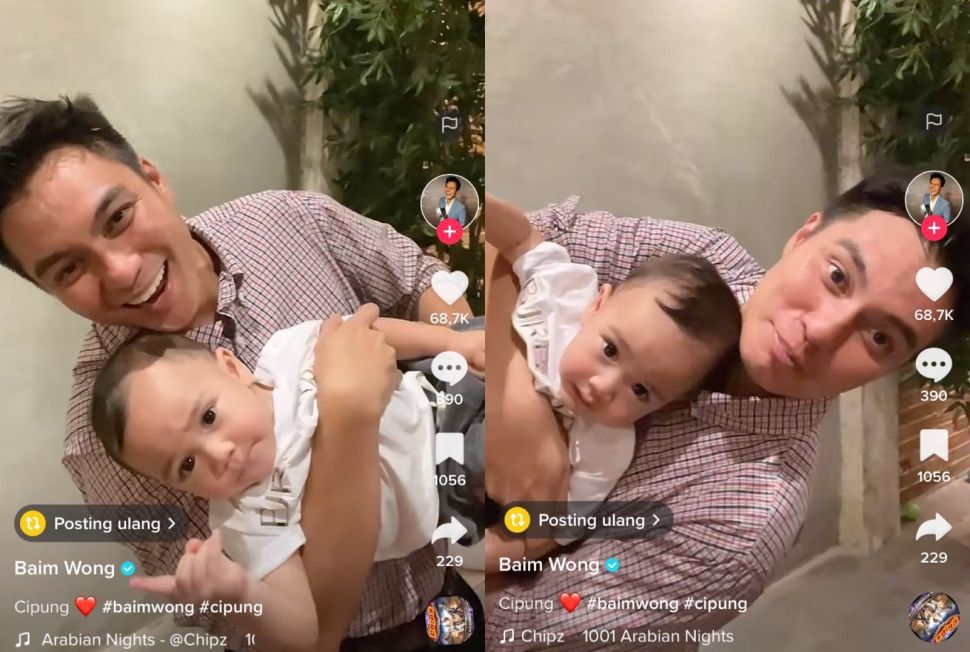 Baim Wong dan Cipung (TikTok Baim Wong)