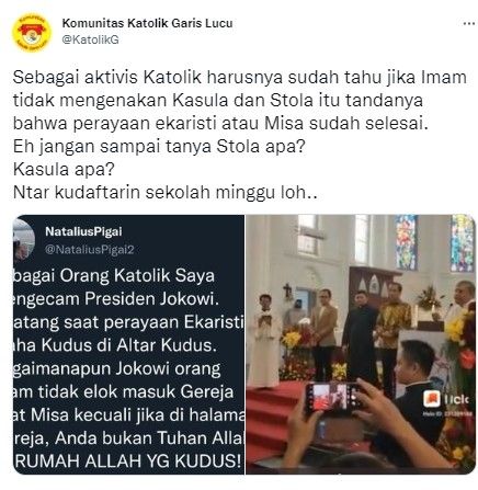 Cuitan Komunitas Katolik Garis Lucu (twitter.com/KatolikG)