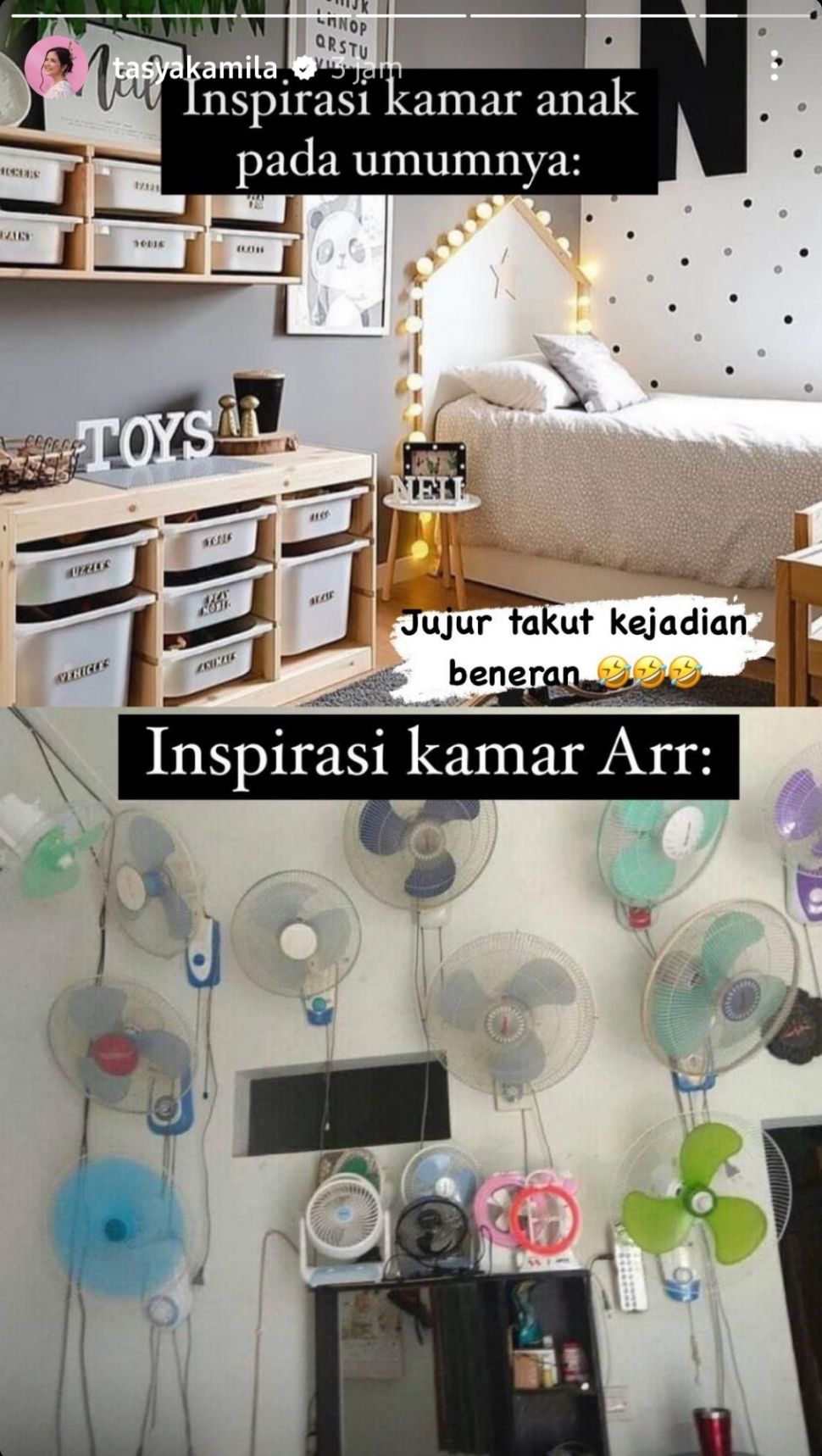 Kamar Arrasya Bachtiar anak Tasya Kamila. (Dok. Instagram)