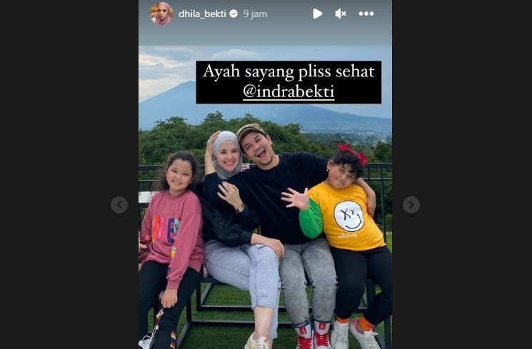 Postingan Aldila Jelita Doakan Indra Bekti (Instagram/@dhila_bekti)