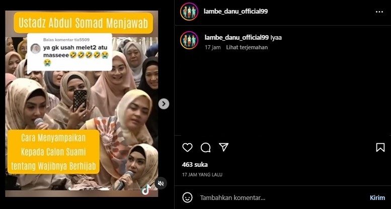 Syahrini curhat tentang hijab ke UAS (Instagram)