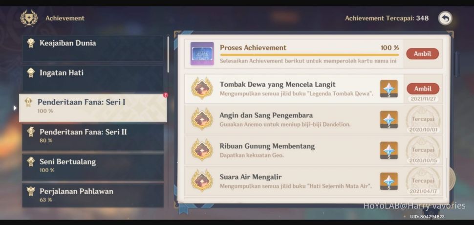 Tombak Dewa yang Mencela Langit di Genshin Impact. [Hoyolab]