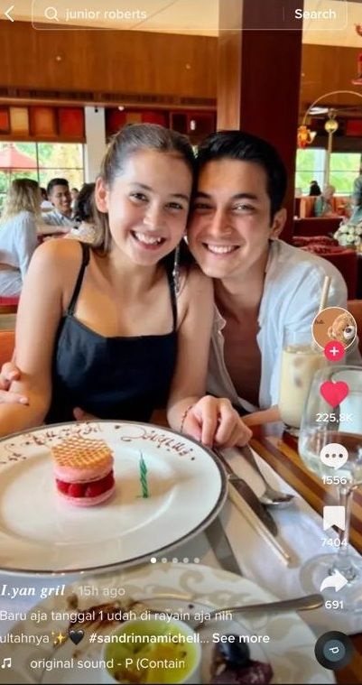 Sandrinna Michelle dan Junior Roberts [TikTok]