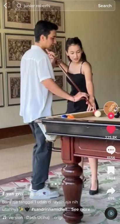 Sandrinna Michelle dan Junior Roberts [TikTok]