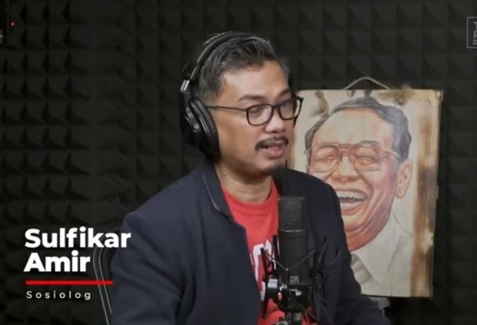 Sosiolog Sulfikar Amir (Tangkapan Layar/Total Politik)