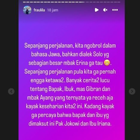 Unggahan pemandu tur Kaesang Pangarep dan Erina Gudono (Instagram)