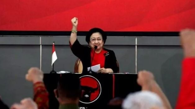 Ketua Umum PDIP Perjuangan Megawati Soekarnoputri saat beri sambutan dalam acara Rakernas II PDI Perjuangan di Jakarta, Selasa (21/6/2022). [Dok. PDIP]