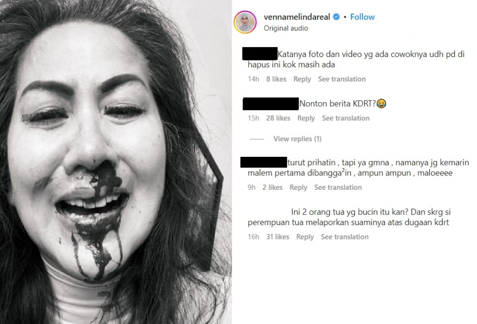 Warganet Nyinyir penuhi kolom komentar Venna Melinda. (Dok. Instagram/Tangkapan Layar/Istimewa)