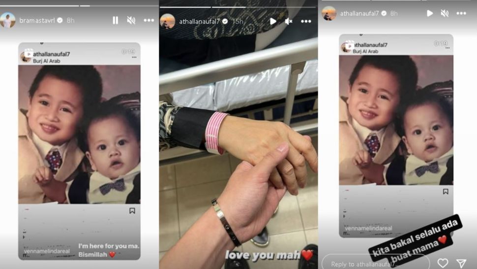 Verrel Bramasta dan Athala Naufal siap pasang badan untuk Venna Melinda. (Instagram)