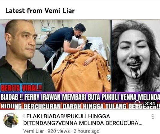 Unggahan video Vemi Liar. 