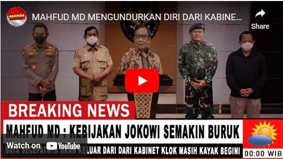 CEK FAKTA: Mahfud MD mengudurkan diri dari kabinet?