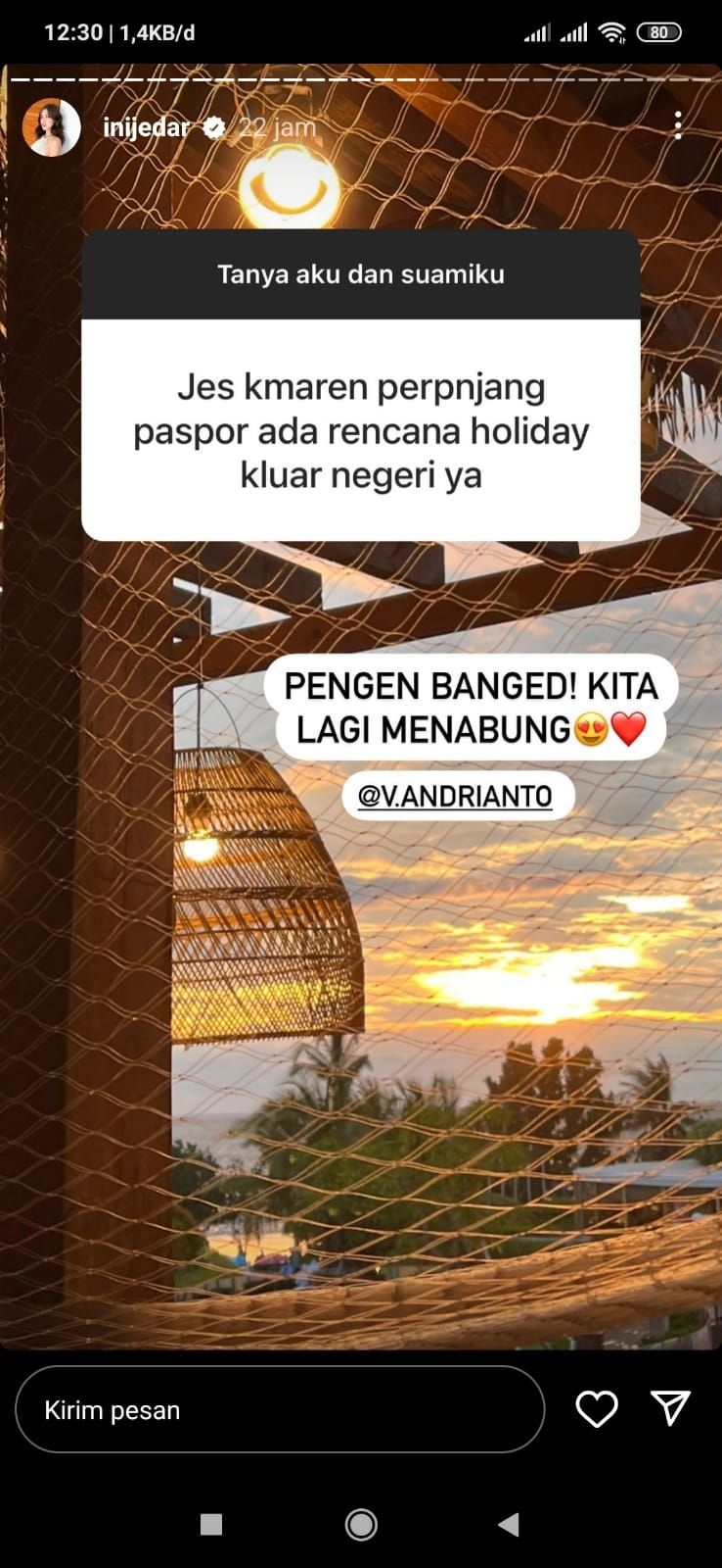 Jessica Iskandar berencana liburan ke luar negeri (Instagram @inijedar)