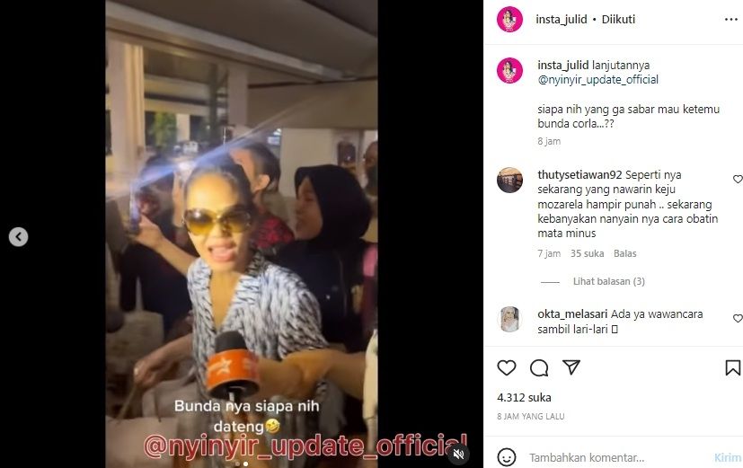 Bunda Corla tiba di Indonesia. 