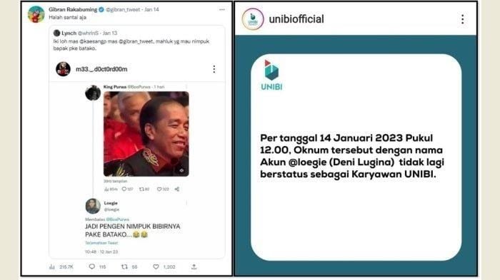 Karyawan Unibi dipecat gegara hina Jokowi (ist)