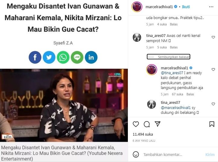 Unggahan Pesulap Merah [Instagram]