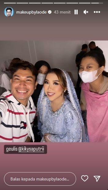 Kiky Saputri jelang pengajian [Instagram/@makeupbylaoede]