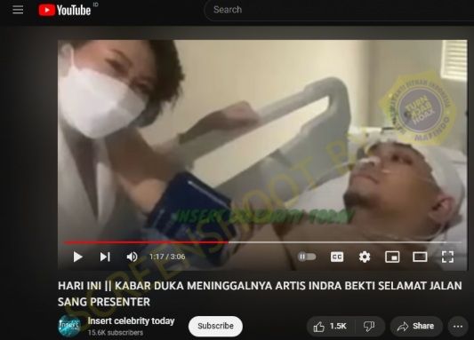 Hoaks Indra Bekti meninggal. 