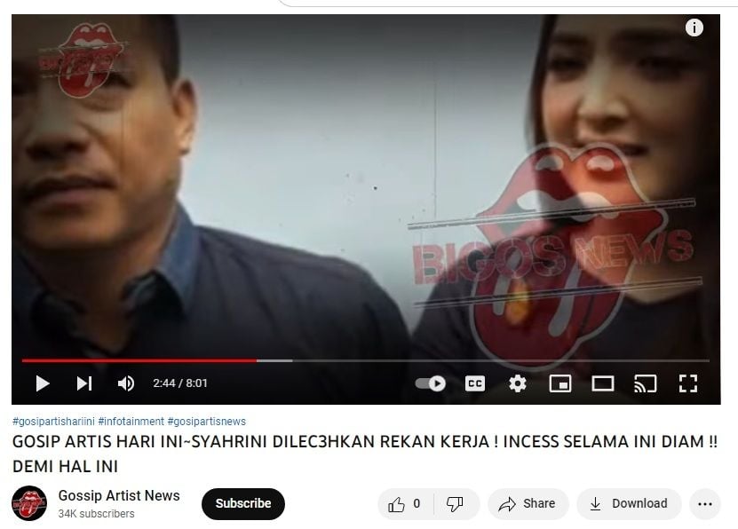 Hoaks Syahrini dan Anang Hermansyah.