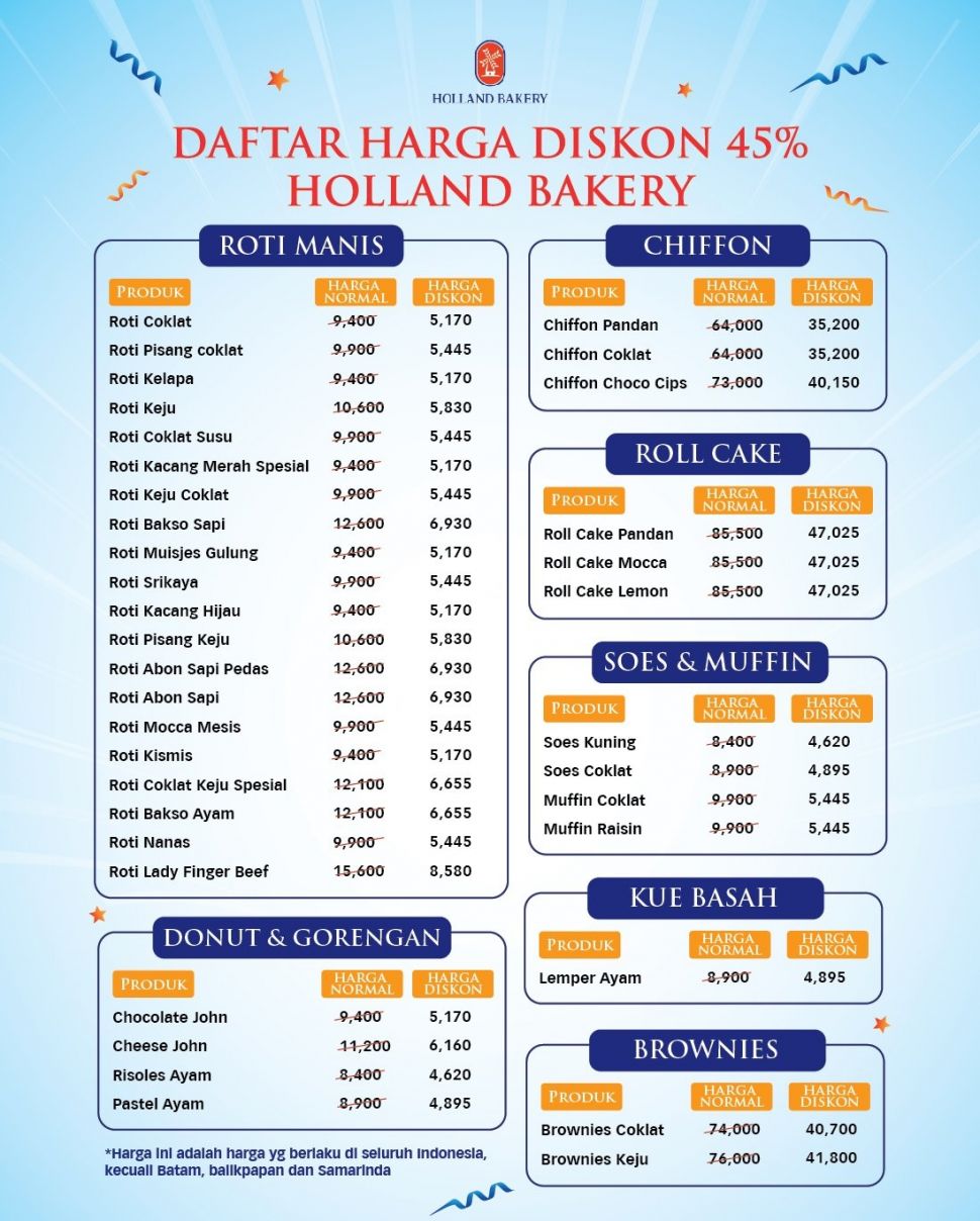 Diskon Holland Bakery. (dok. Twitter)