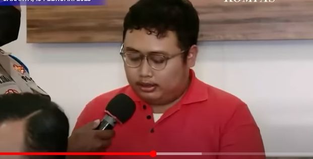 Giorgio Ramadhan sopir Fortuner arogan resmi jadi tersangka dan ditahan di Mapolres Metro Jakarta Selatan. (bidik layar video YouTube KompasTV)