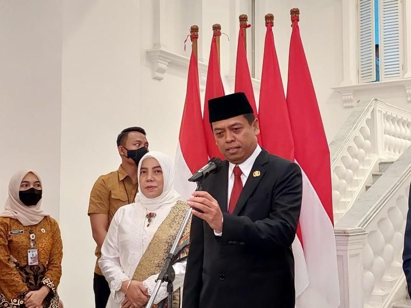 Joko Agus Setyono usai dilantik menjadi Sekretaris Daerah (Sekda) DKI Jakarta di Balai Kota DKI Jakarta pada Rabu (15/2/2023). (Suara.com/Fakhri)