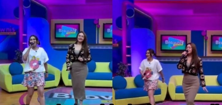 Ayu Ting Ting dan Amanda Manopo duet bareng. (Instagram/ @lambegosiip)