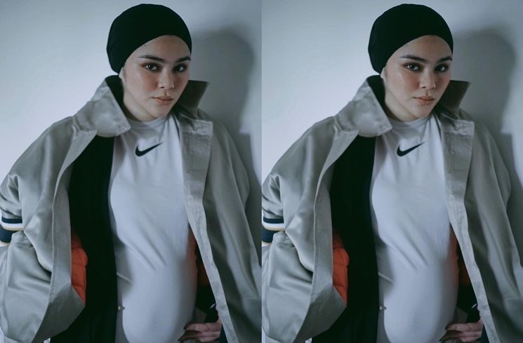 Potret Sivia Azizah Pamer Baby Bump dengan Gaya Hijab (Instagram/@siviazizah)