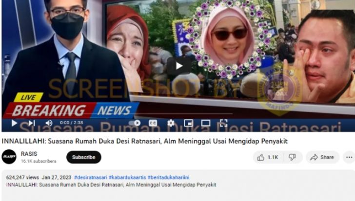 Cek fakta Desy Ratnasari meninggal dunia (turnbackhoax.id)