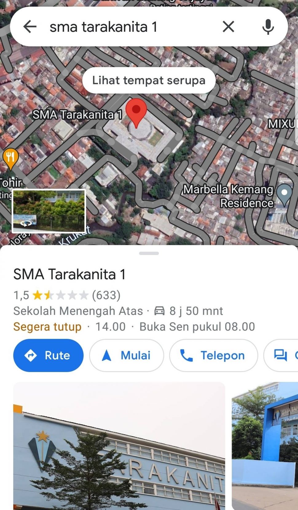 Review SMA Tarakanita 1 (Twitter)