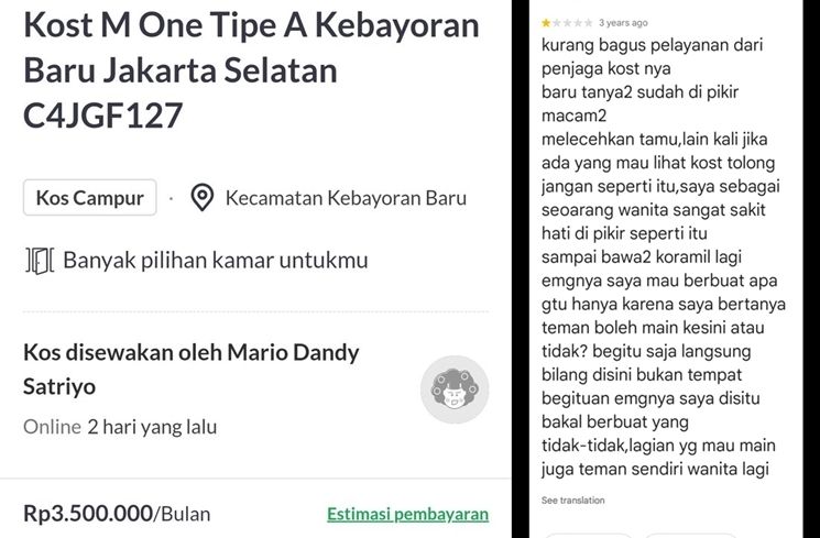 Bisnis kos-kosan Mario Dandy Satriyo. 