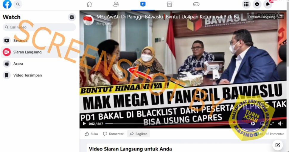 CEK FAKTA: PDIP Tak Bisa Usung Capres Gegara Di-Blacklist dari Peserta Pilpres, Benarkah? [Turnbackhoax.id]