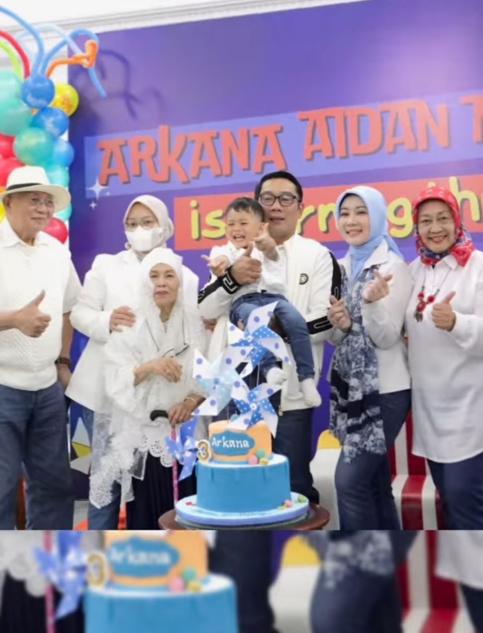 Ridwan Kamil dan Atalia Praratya Rayakan Ulang Tahun Putra Bungsunya Arkana Aidan Misbach (Instagram)