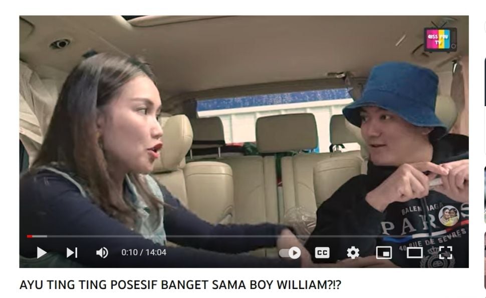 Boy William dan Ayu Ting Ting (YouTube/Qiss You TV)