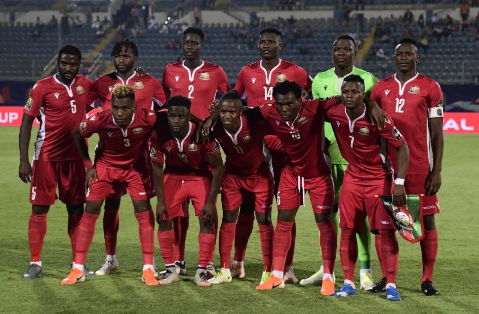 Pemain Timnas Kenya berpose jelang pertandingan Piala Africa 2019. [AFP]