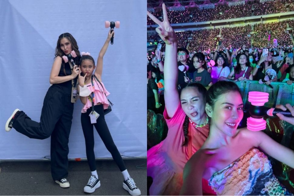 Adu Gaya Ayu Ting Ting dan Nagita Slavina di Konser BLACKPINK (Instagram)