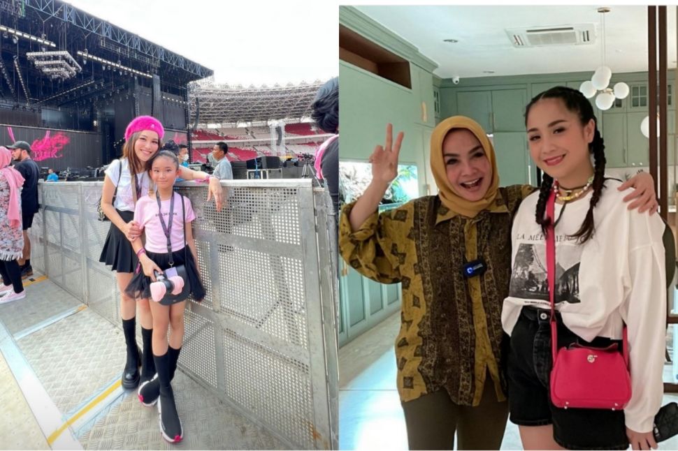 Adu Gaya Ayu Ting Ting dan Nagita Slavina di Konser BLACKPINK (Instagram)