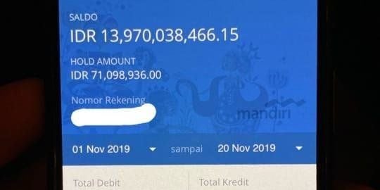 Ajudan Pribadi Pamer Saldo Rekening Fantastis (Instagram)