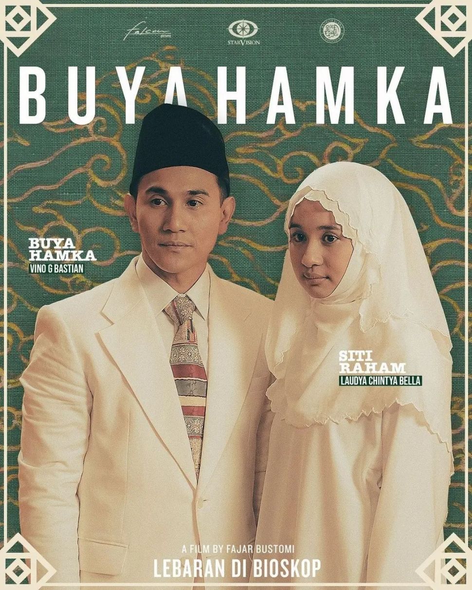 Vino G Bastian dan Laudya Cynthia Bella di poster film Buya Hamka. [Instagram]