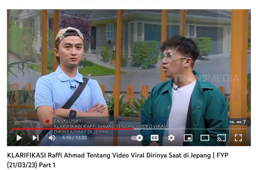 Sensen, asisten pribadi Raffi Ahmad. (Youtube/Trans7 Official)