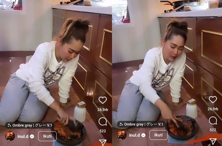 Potret Inul Daratista Ngulek Sambel (Instagram/@inul.d)