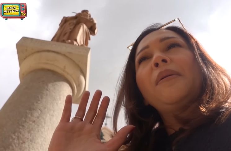 Momen Maia Estianty kunjungi Betlehem (YouTube/MAIA ALELDUL TV)