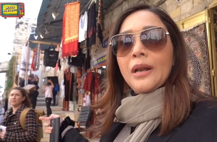 Momen Maia Estianty Berkunjung ke Bethlehem (YouTube/MAIA ALELDUL TV)