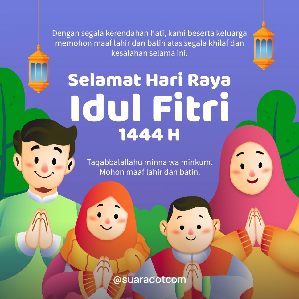 10 Gambar Ucapan Idul Fitri 2023 Download Gratis Di Share Jadi Kartu Lebaran