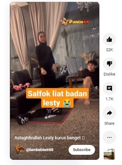 Unggahan soal Lesti Kejora [YouTube]