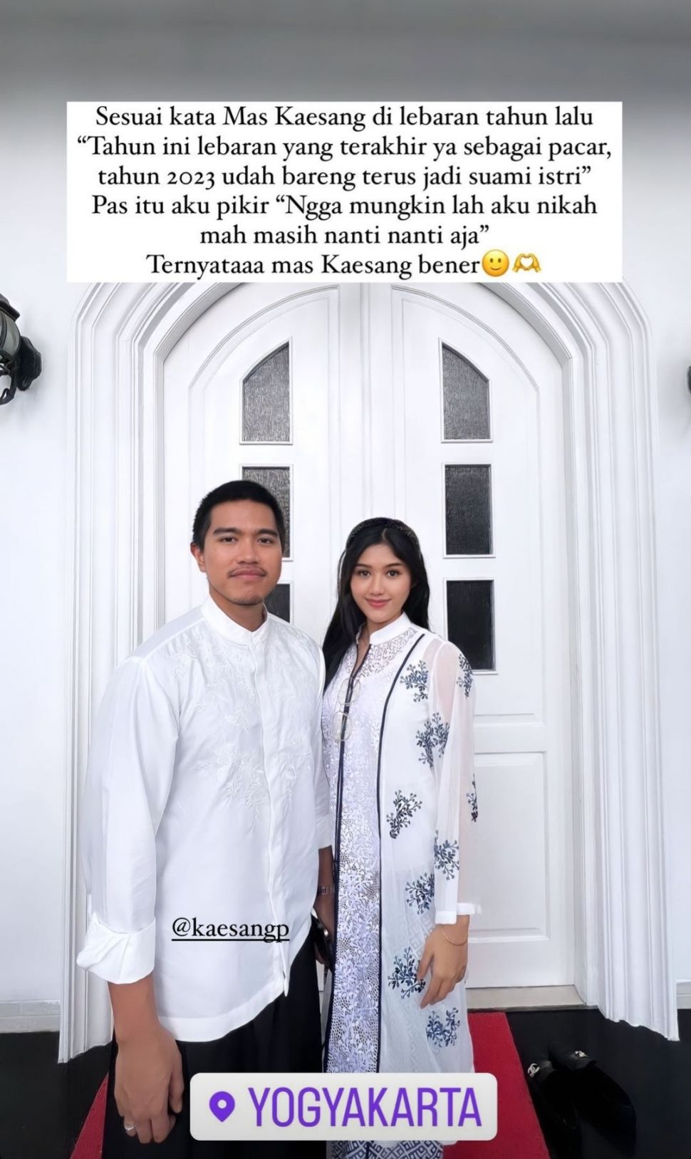 Kaesang Pangarep dan Erina Gudono (Instagram)