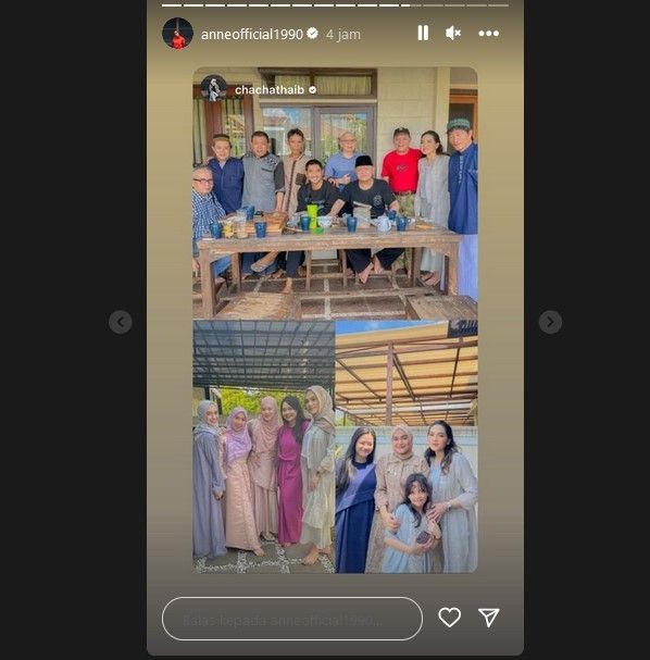 Putri Anne membagikan momen bersama keluarga di hari raya Idul Fitri. [Instagram]